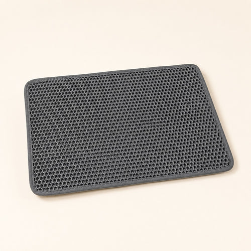 PawSpruce litter mat — gray honeycomb studio hero